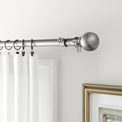 Orpha Steel Adjustable Single Curtain Rod