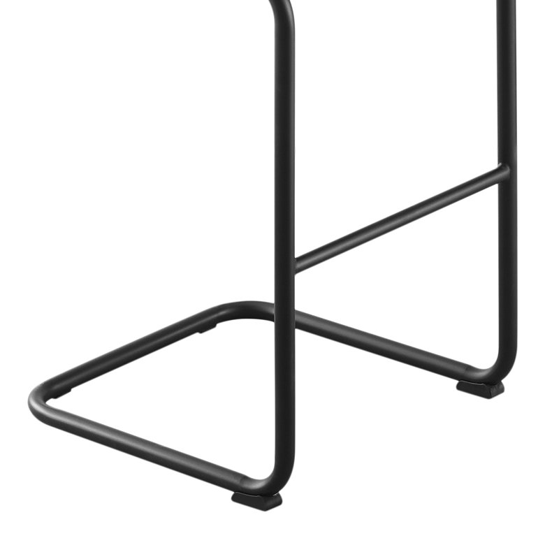 Krystalin Velvet Upholstered Cane Back Stool, Black, Black, Bar Stool (30” Seat Height)