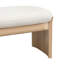 Repose-pieds beige en bois d'hévéa sans dossier de 51,5 pouces, siège confortable et relaxant, s'adapte à un décor simple, pour le couloir de la chambre