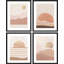 Ensemble de 4 décorations murales encadrées sur papier Mid-Century-93012585-93012588