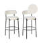 Rodin Upholstered Counter Stool with Metal Frame-679684315