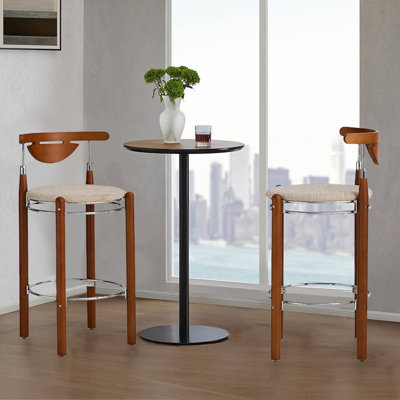 Nikko Bar Stool – Beige/Brown