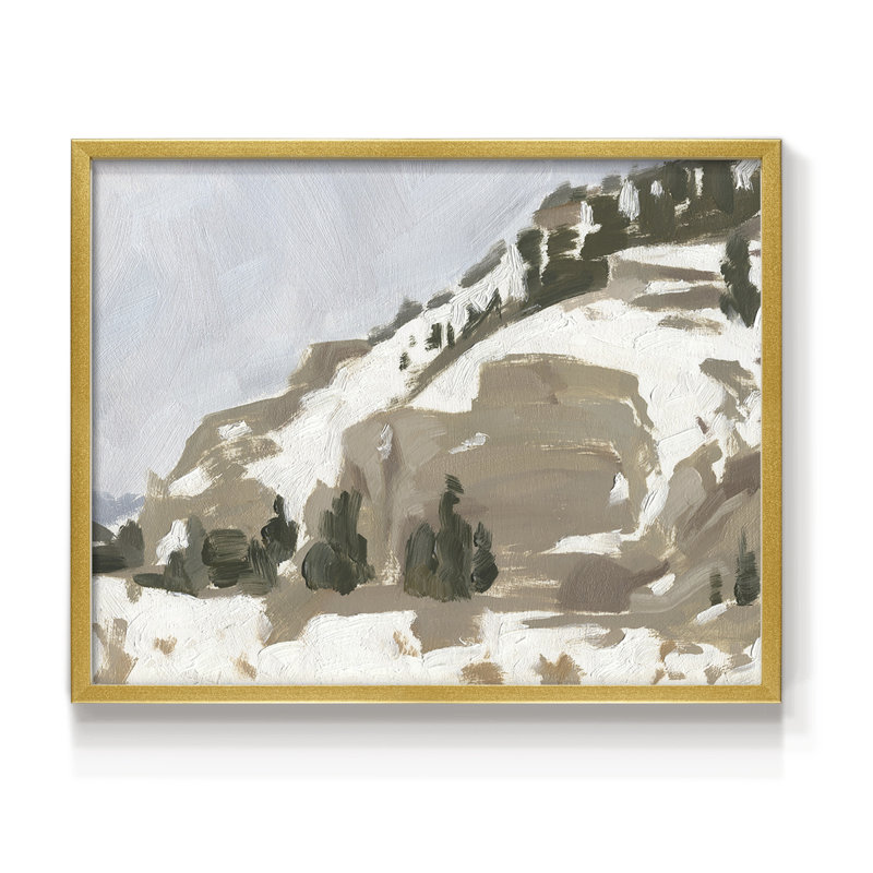 «Snowy Rise II», reproduction encadrée, H 22 po x l 28 po