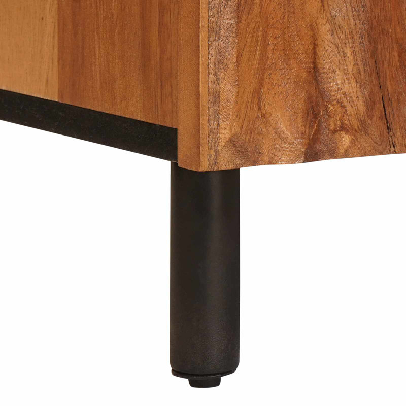 90cm Sideboard, Black/Acacia Brown 