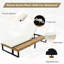 Chaise longue d'extérieur en bois d'acacia, avec dossier réglable à 5 positions, fauteuil inclinable avec coussin, chaise longue avec table d'appoint en bois-358510687