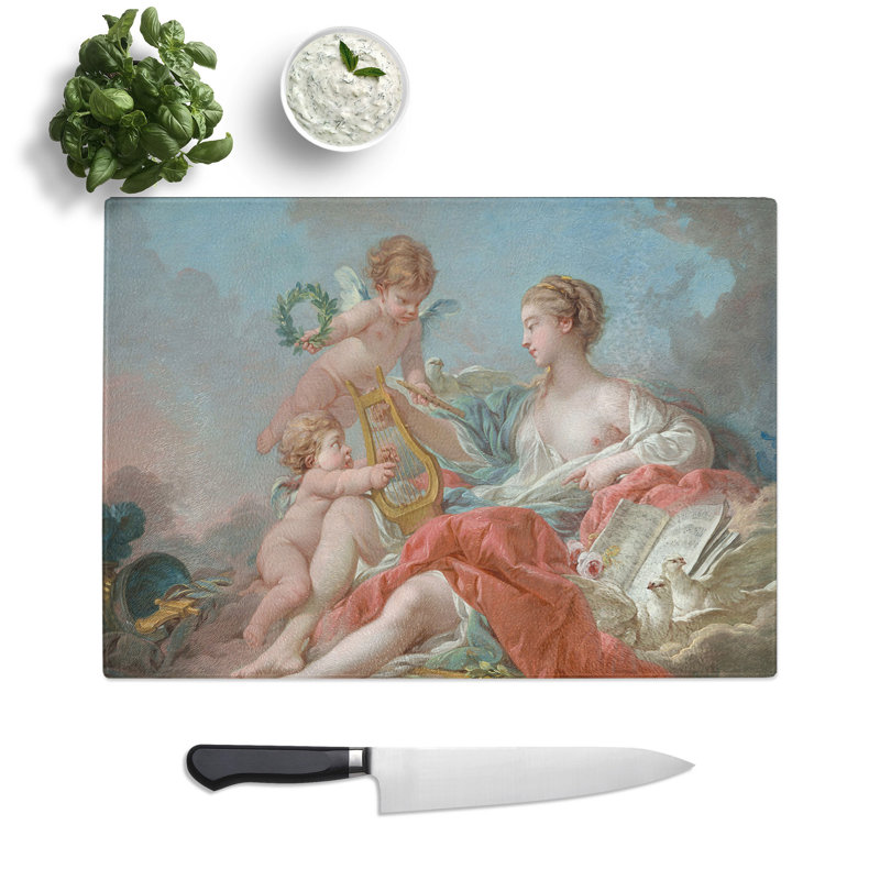 Allegory of Music by Francois Boucher Chopping Board, 0.4cm H x 20cm W x 28.5cm L
