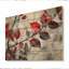 Feuilles rouges et grises sur un arbre IV sur bois-1087089483