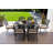 ?? ?????????? Outdoor Dining Set Cast Aluminum Retro Patio Dining Set For 6 Includes 59” Rectangular Table And 6 Chairs With Thicker Cushion And Umbrella Hole For Patio Deck Garden