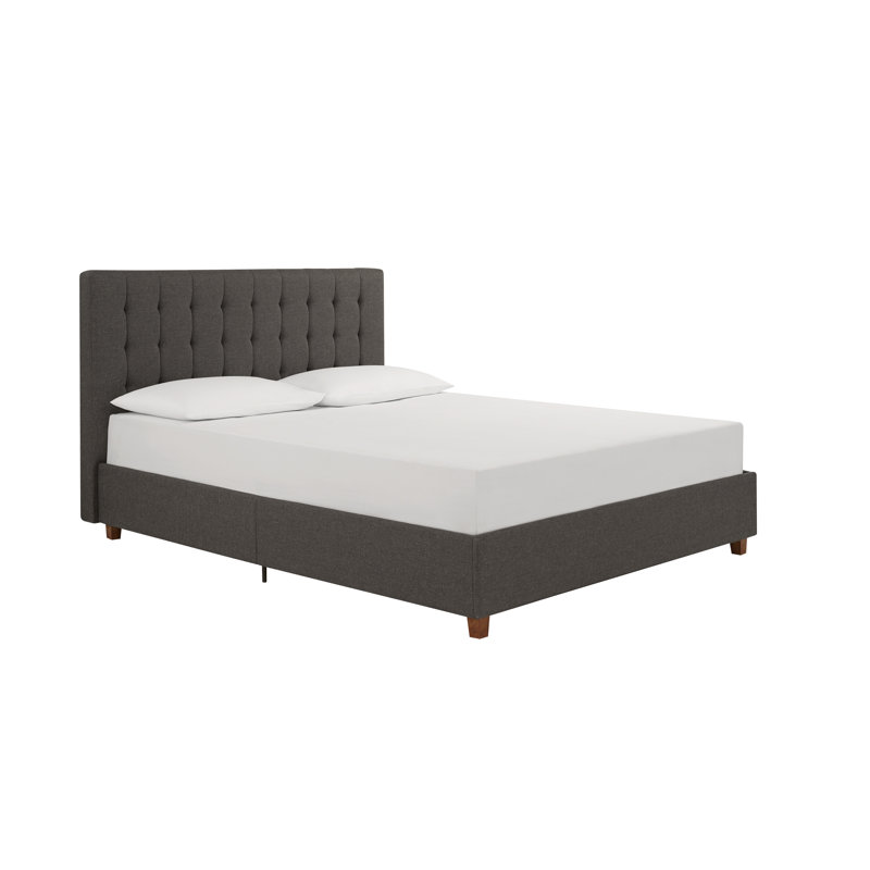 Calla Upholstered Bed, Double (4'6), Grey