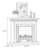 Black Solid Wood Freestanding Fireplace