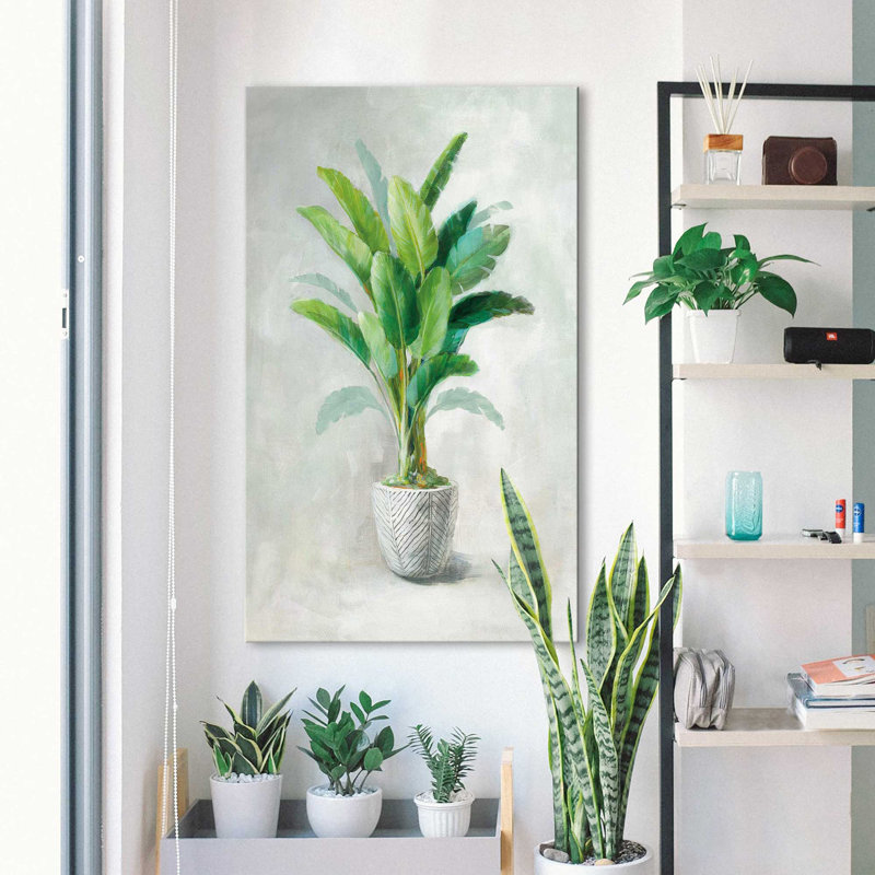 «Greenhouse Palm II», reproduction d'art, Toile tendue, H 60 po x l 36 po x P 1,5 po