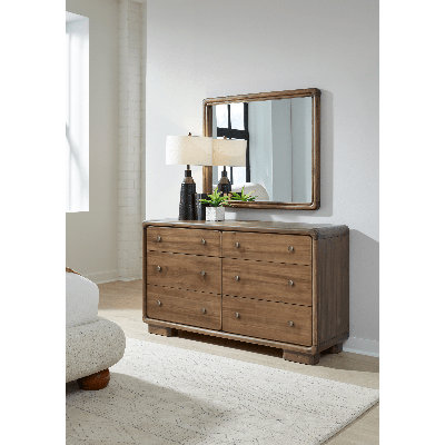 Commode à six tiroirs Boka en bois d'acacia à Impala