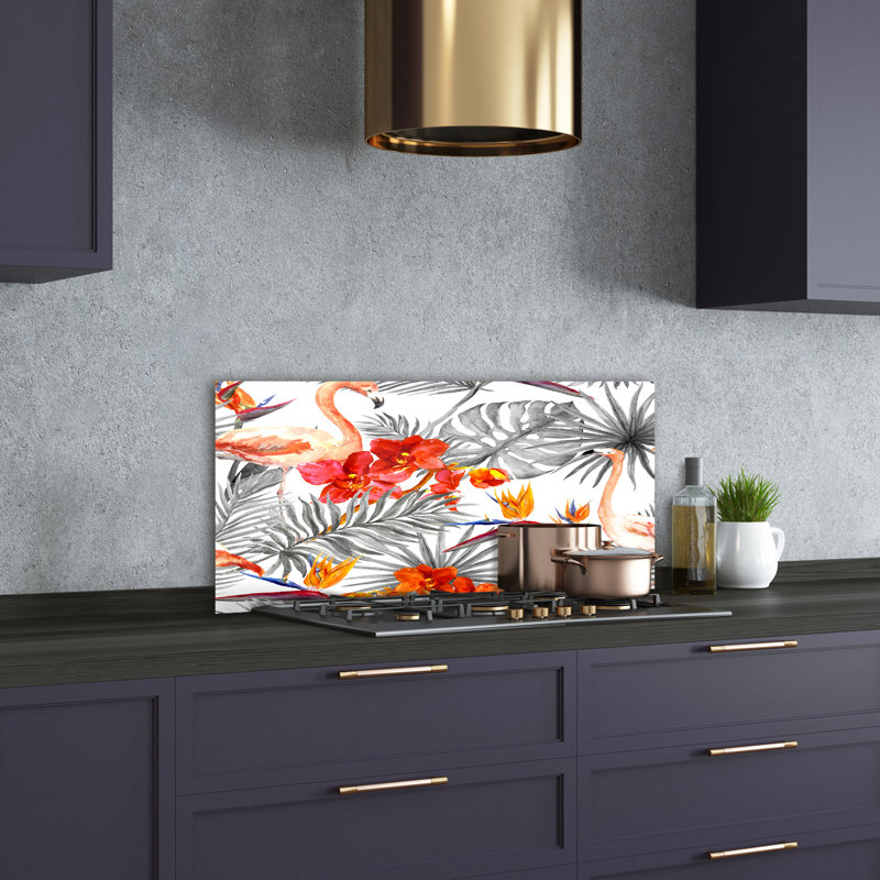 50cm W x 100cm L Glass Peel and Stick Panel