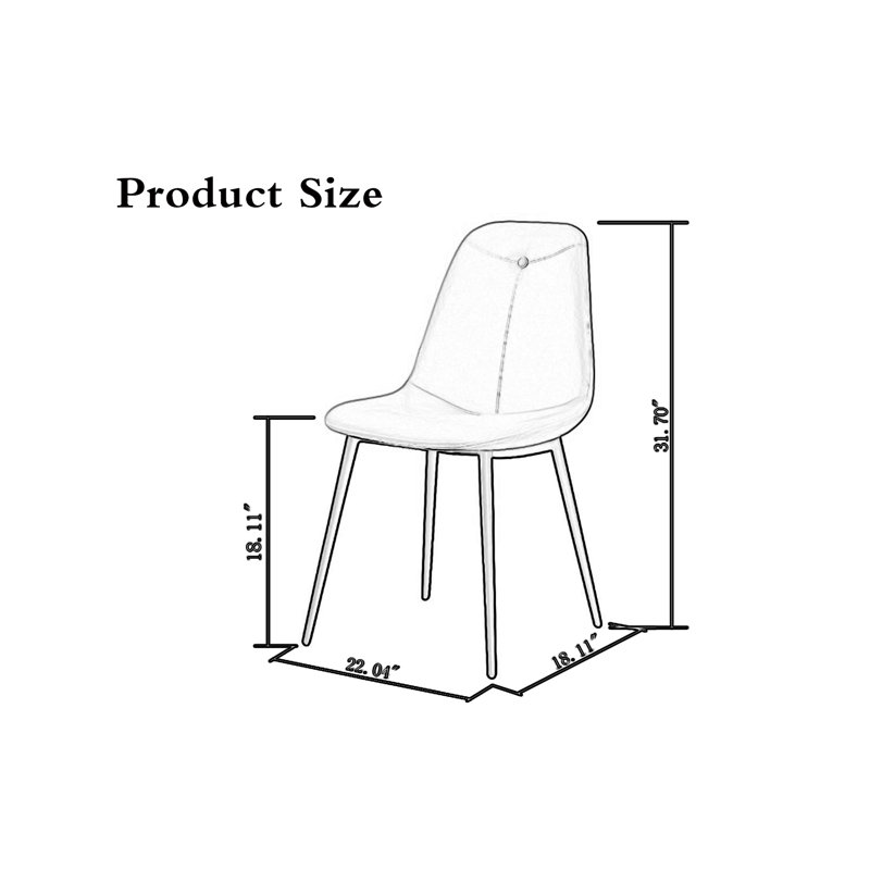 Chaise en cuir Pu