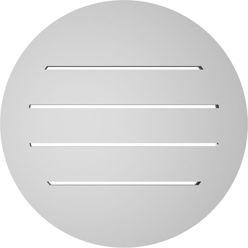 Évent à pignon rond en uréthane fonctionnel à fixation ronde, apprêté, H 18 po x l 18 po x P 1,5 po