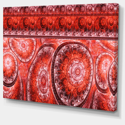« red vivante cells fractal design », impression sur toile