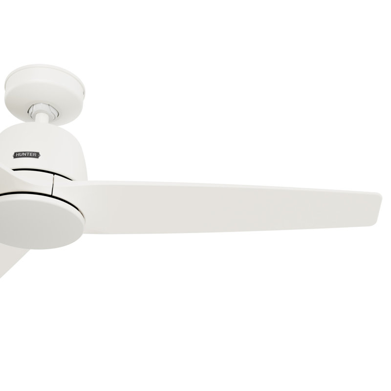 52" Jasmine Roth 3 - Blade Standard Ceiling Fan with Remote, Matte White