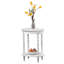 Moravian Oval End Table with Shelf-24832947