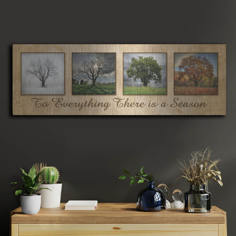 «There is a Season» par Lori Deiter, art mural en métal, 48 po x 16 po, H 12 po x l 36 po