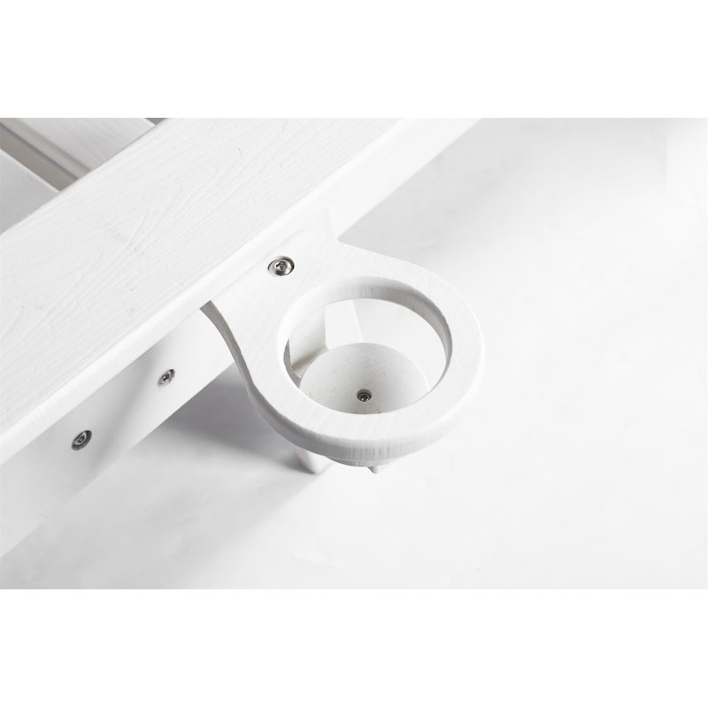 Chaise longue avec table d'appoint, Blanc