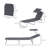 Adjustable Folding Chaise Lounge With Detachable Sun Shade