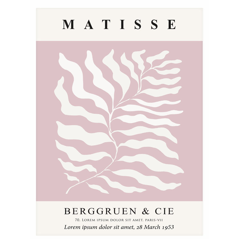 «Botanical Henri Matisse», reproduction d'art moderne sans cadre Mid-Century, H 10 po x l 8 po