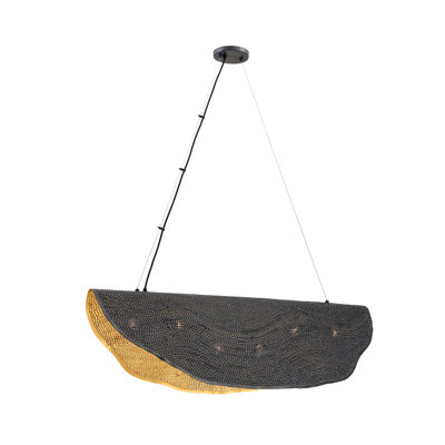Lahar 4 Light Chandelier in Bronze and Gold