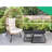 Ensemble de 2 tables basses d'extérieur pour patio