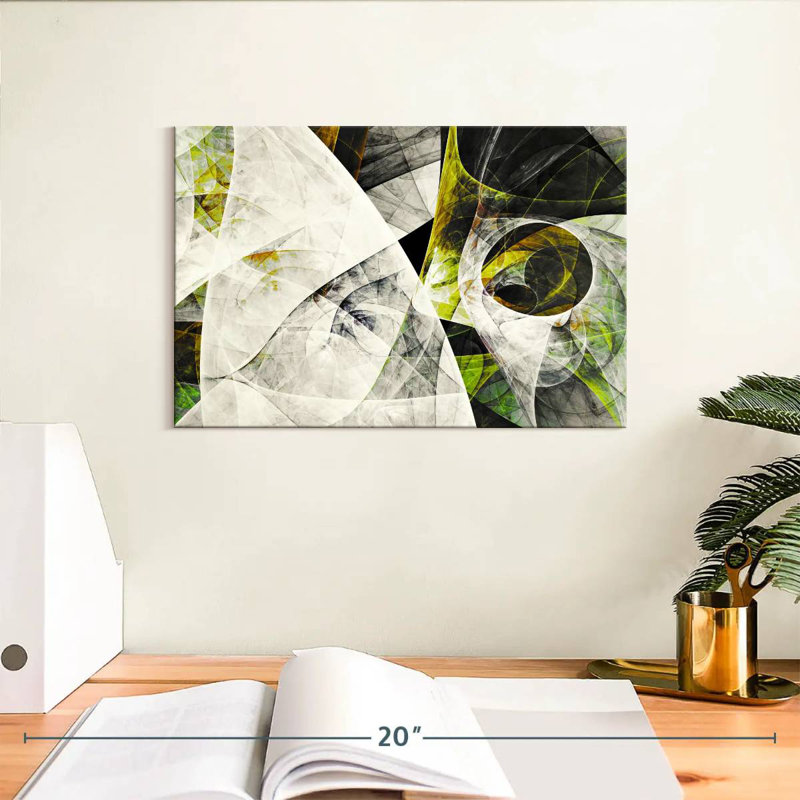 Avery Iced Lime Dynamic Abstract, 8" H x 12" W