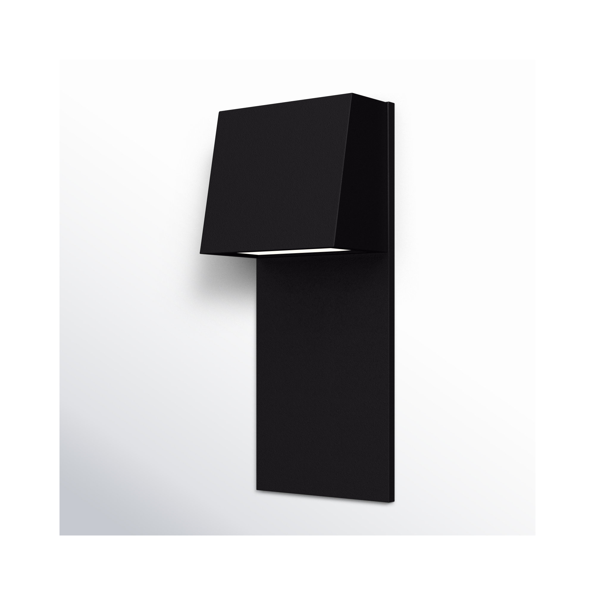 Canto Outdoor Aluminum LED Wall Light, 12" H x 5" W x 4.63" D, Black