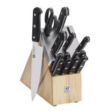 ZWILLING Gourmet 15-Pc Self-Sharpening Knife Set - Ash Wood