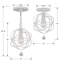 Luminaire suspendu à 1 lumière avec accents en cristal Mason-22841053