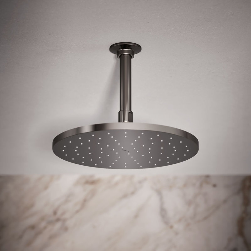Contemporary Multi Function Rain Shower Head, Vibrant Titanium, Square, 1.75 GPM