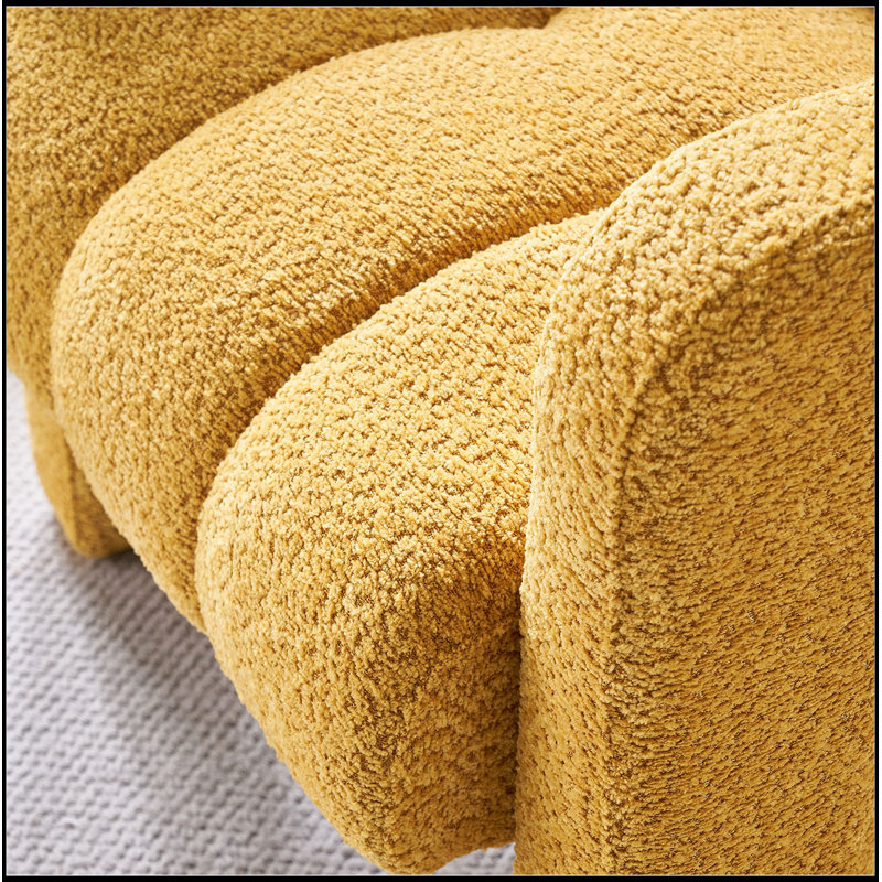 Fauteuil d'appoint rembourré 31,10 po, Jaune