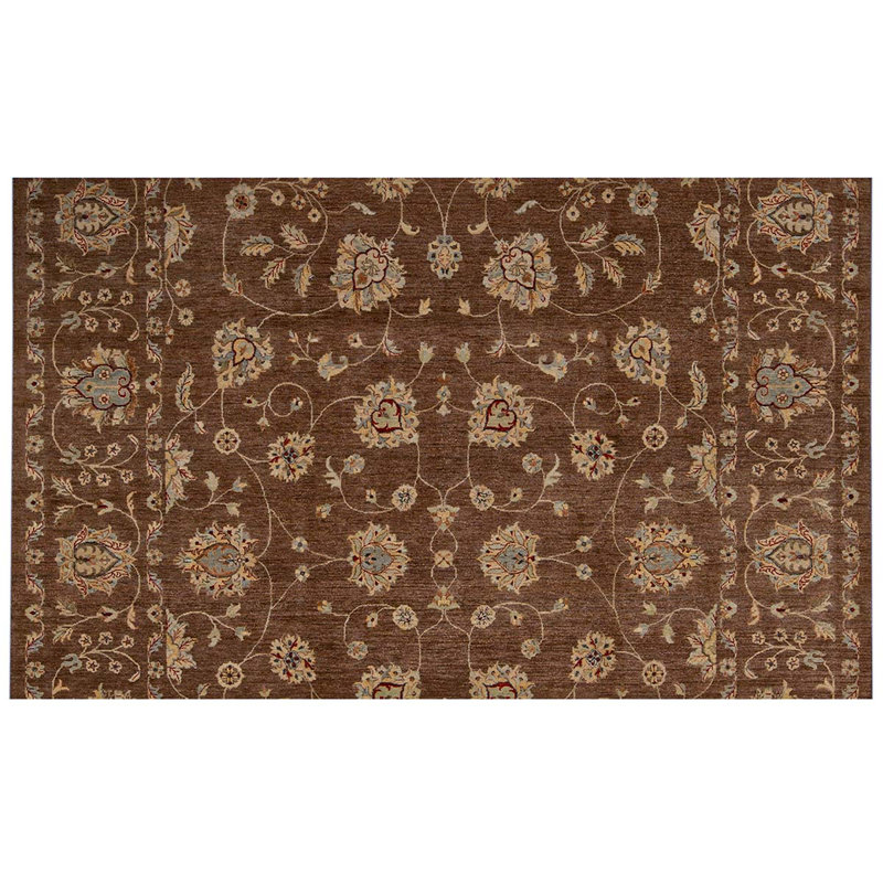 Tapis brun noué à la main de haute qualité