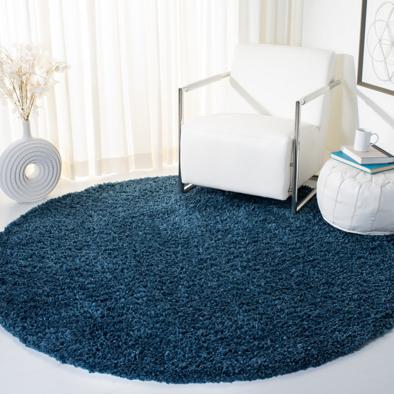 Tapis à poils longs Quadra Performance, Rond 6 pi 7 po