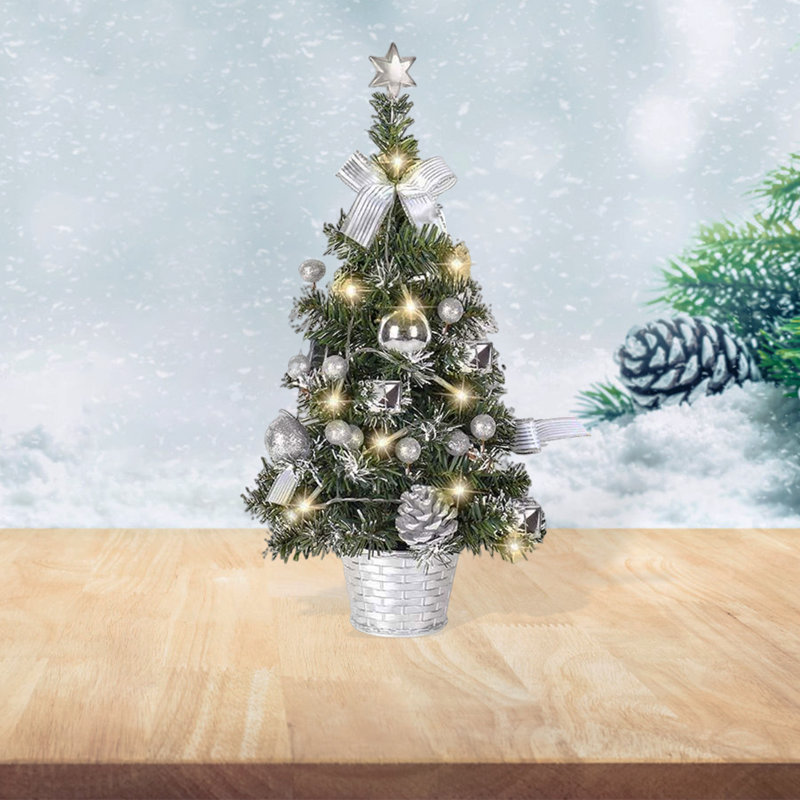 Arbre de Noël artificiel lumineux 17,7 pouces