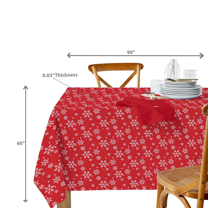 Nappe en coton (flocons de neige), L 72 po x l 52 po
