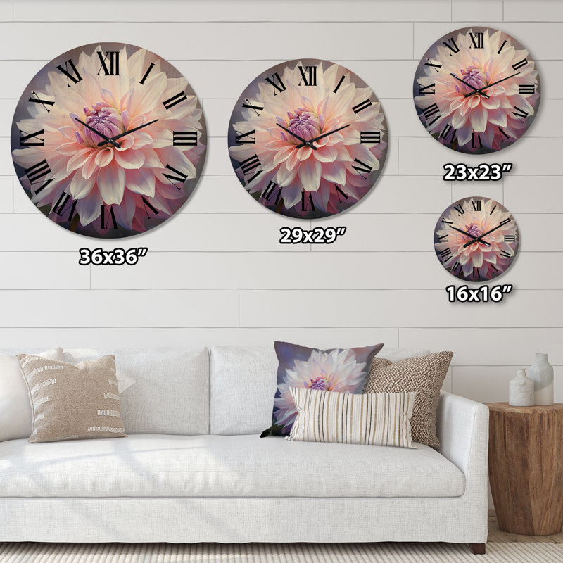 Horloge murale en bois massif Anycia, Moyenne