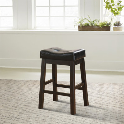 Viive Upholstered Counter Stool with Solid Wood Frame