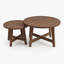 Ensemble de 2 tables basses gigognes-776795982