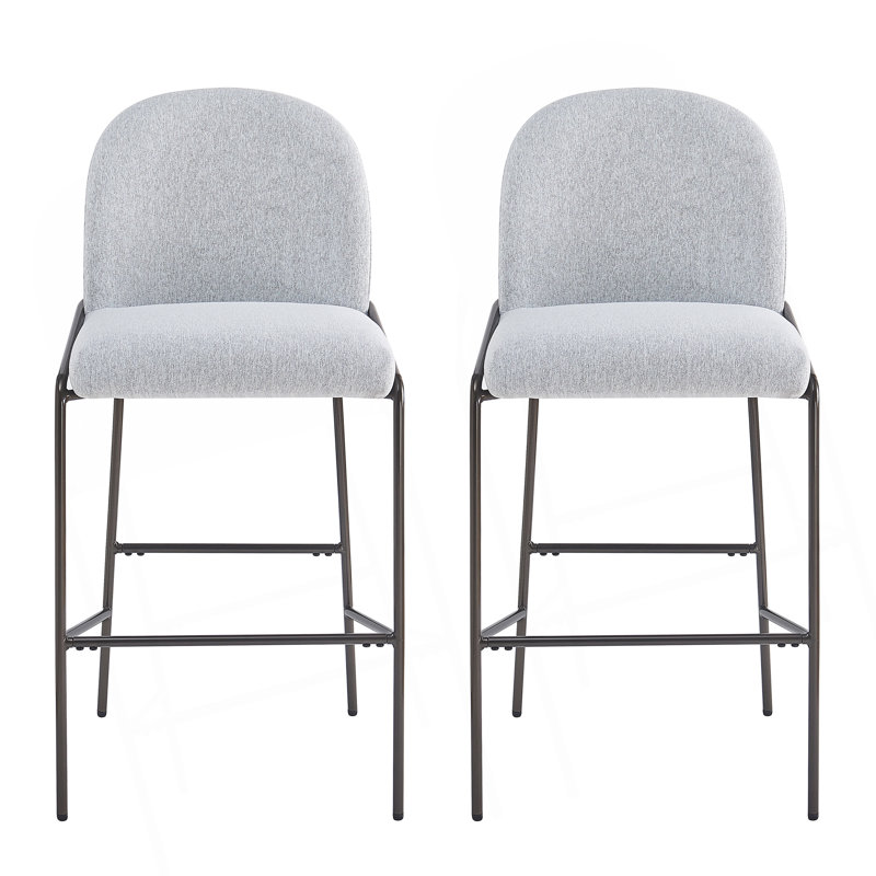 Ensemble de 2 tabourets de bar Galen, Gris