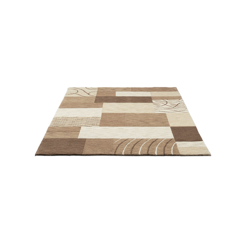 Hand Knotted Wool Brown Indoor Rug, Rectangle 250 x 350cm