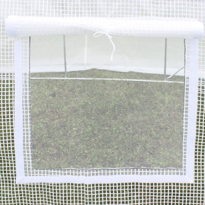 Toile de serre en plastique avec résistance et accès à la porte 9,8 pi x 6,6 pi