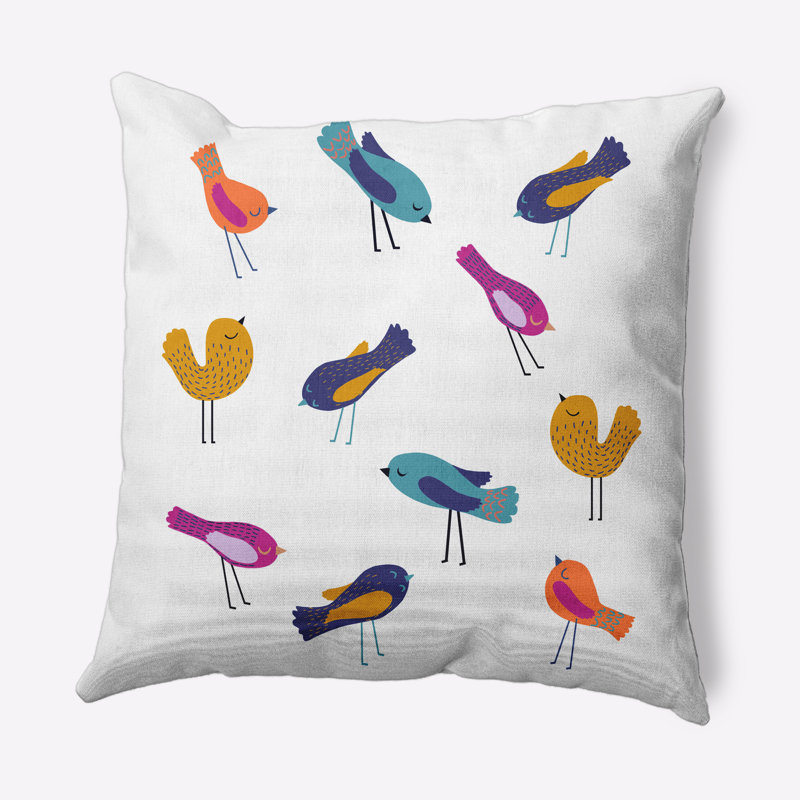 Outdoor Reversible Throw Pillow, Orange/Teal, 18" x 18"