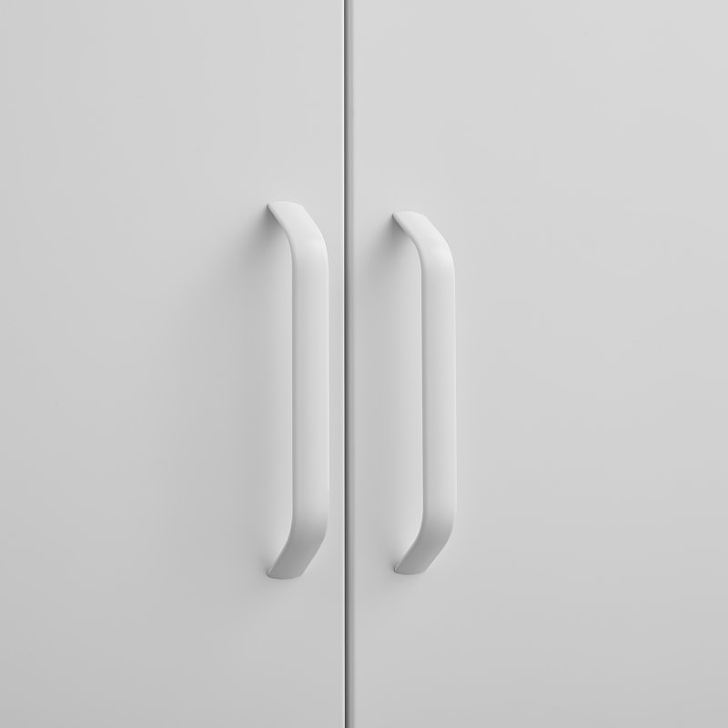 Armoire de rangement moderne avec tablettes réglables, Blanc