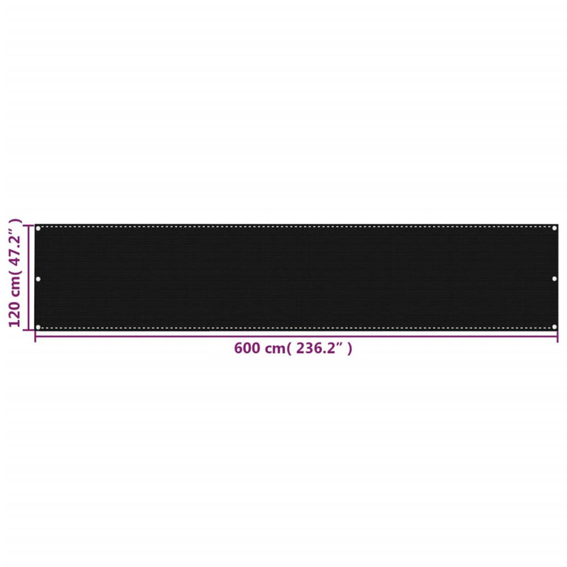 Chauvigny 47.2cm H x 47.2cm W White Plastic Yard/Privacy Fence, Black