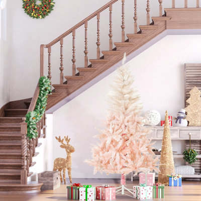 Arbre de Noël artificiel épinette non éclairé 7 pi avec branches réalistes et 1000 pointes
