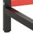 VidaXL Work Bench Frame Matte Black and Matte Red 70.9" x 22.4" x 31.1" Metal