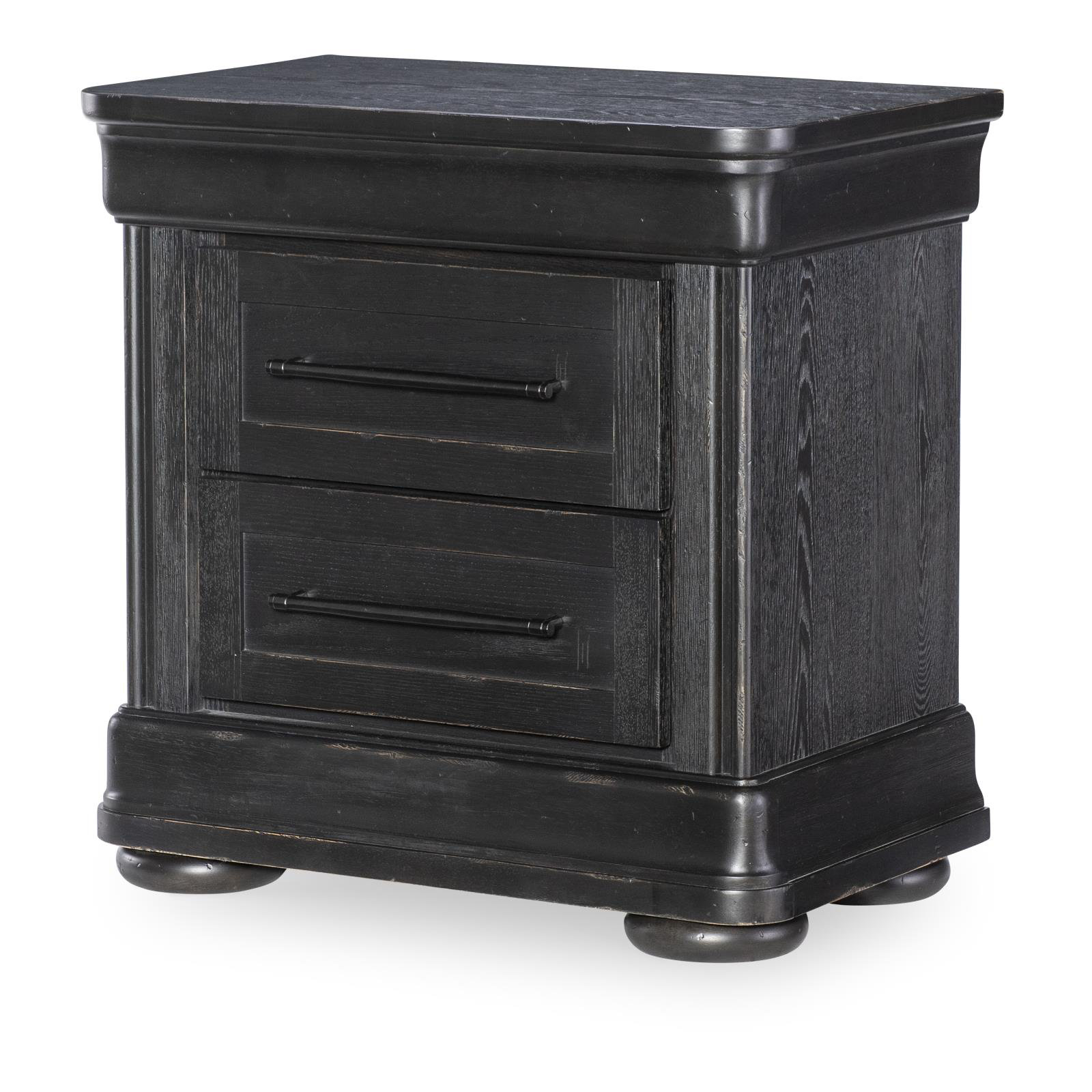 Country Living 2-Drawer Nightstand, Black
